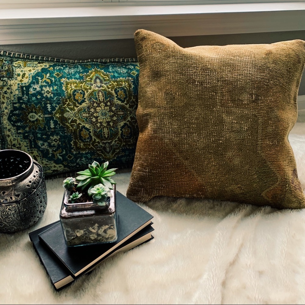Boho Kilim Turkish Carpet Pillow 20x20